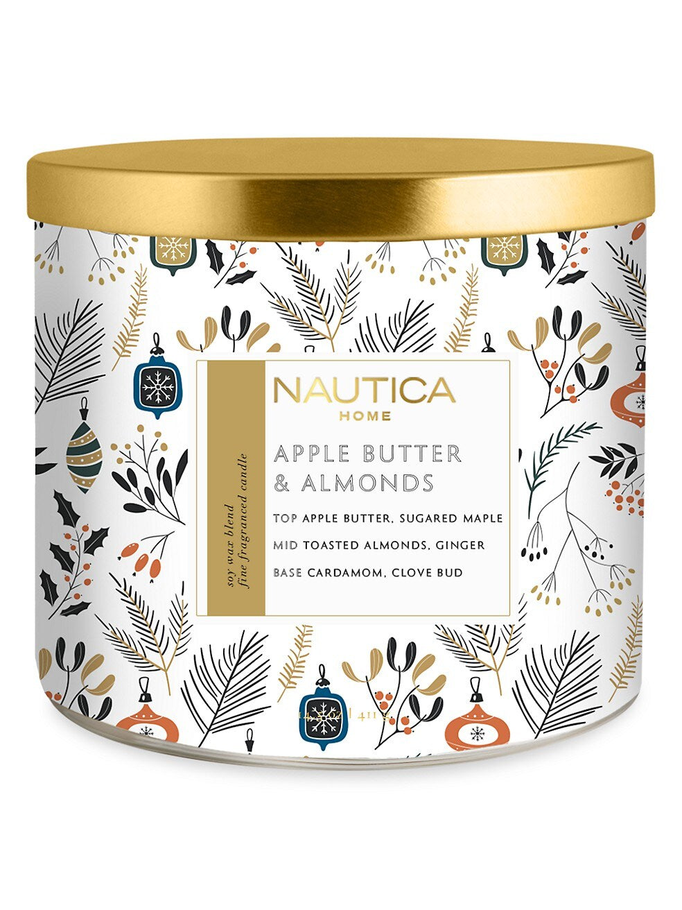 Apple Butter & Almonds 3 Wick Candle by Nautica